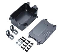 Giwnhvx Boîtier récepteur en métal ESC Box accessoires de mise à niveau pour véhicule SCX10 1/10 RC Tracked Vehicle couleur titane