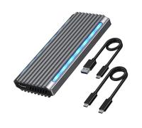 Giwnhvx Boîtier SSD M.2 NVMe NGFF USB 3.1 Type-C 10 Gbps HDD Box 2230/2242/2260RGB LED Dual Protocol M2 SSD Enclosure Box,