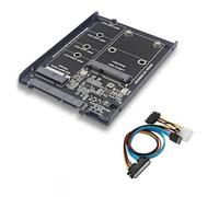 Giwnhvx Boîtier SSD M2 NGFF et MSATA vers 3.0 6 Go 2,5 Pouces Adaptateur Riser Cardboard avec Prise en Charge de Socket M.2 SSD MSATA SSD