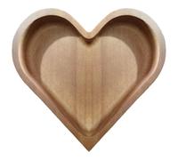 Giwnhvx Bol en Bois en Forme de Cœur, Plateau à Fruits Décoratif, Assiette à Dessert Empilable