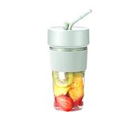 Giwnhvx Bol mélangeur portable et couvercle de voyage, avec chargement USB, rend les smoothies et milkshakes crémeux, presse-agrumes pour cuisine facile à installer, vert