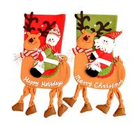 Giwnhvx Bonhomme de Neige de NoëL Est Vieux Homme éQuitation Chaussettes de NoëL Pendentif Arbre de NoëL Cadeau Sac Pendentif