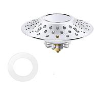 Giwnhvx Bouchon de baignoire avec attrape-cheveux, bouchon universel pour baignoire de salle de bain avec design à double filtration, pour trou de 4,1 à 5,1 cm