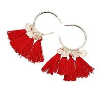 Giwnhvx Boucles d'oreilles pendantes ethniques vintage avec franges en coton - Boucles d'oreilles tendance pour bijoux