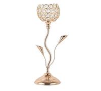 Giwnhvx Bougeoir en Cristal Doré, Ensemble de Chandeliers Vintage pour Centre de Table, M