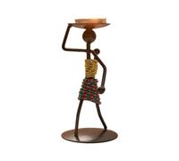 Giwnhvx Bougeoir Fait Main Artisanat Bougeoir Forgé Miniature Décoration Bougeoir Rétro Facile à Utiliser A