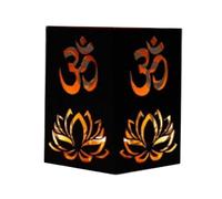 Giwnhvx Bougeoir Lotus Lumières Extérieures pour Patio + Bougeoirs Halloween Motif Lotus pour Fête Festive à pour Diwali B