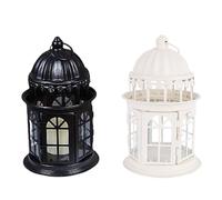 Giwnhvx Bougeoir Vintage, Lampe à Vent Extérieure au Sol de la Cour, Ornement de Lanterne de Mariage, Bougeoir de Château sans Bougie, Installation Facile, Facile à Utiliser