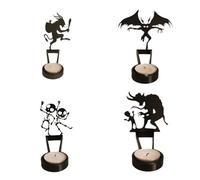 Giwnhvx Bougeoirs pour Halloween, décorations de table, bougies chauffe-plat, bougeoirs décoratifs