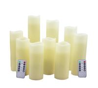 Giwnhvx Bougies LED sans Flamme avec Bougies à Piles à Distance pour Décoration de Cheminée D'Église de Mariage