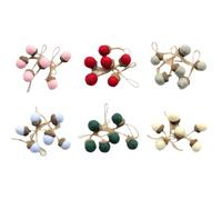 Giwnhvx Boules de Feutre Décorations de Noël Matériaux de Bricolage Faits à la Main Décoration de Scène Pendentifs d'arbre de Noël
