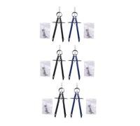 Giwnhvx Boussole professionnelle avec serrure, boussole pour géométrie, boussole à arc à ressort de 15,2 cm, boussole de précision mathématiques, (lot de 6)