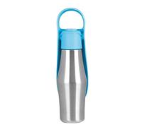 Giwnhvx Bouteille d'eau Portable pour Chien Bouteille d'eau de Voyage pour Chien en Acier Inoxydable avec Mangeoire à Boire, Bleu Anti-Fuite 27 Oz