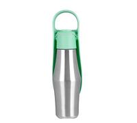 Giwnhvx Bouteille d'eau Portable pour Chien Bouteille d'eau de Voyage pour Chien en Acier Inoxydable avec Mangeoire à Boire, Vert Étanche 27 Oz