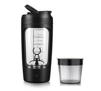 Giwnhvx Bouteille électrique pour protéines portable, 1200 mAh, rechargeable, mixeur, tasse automatique auto-mélangée, tasses à mélanger, noir