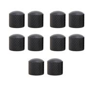 Giwnhvx Bouton de contrôle du volume de la guitare électrique en métal noir avec dôme, bouton de commande du potentiomètre pour guitare électrique et (sans trou)