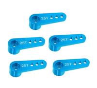 Giwnhvx Bras de klaxon servo de direction de voiture RC en alliage d'aluminium 25T pour pièces de chenille de voiture RC 1/10 1/8 Bleu