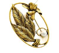 Giwnhvx Broche Vintage de Fleur de Rose pour Femmes Broche de Fleur Retro epingle en Email Accessoires Broches de Vetements pour Fete de Mariage