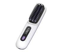 Giwnhvx Brosse à Lisser les Cheveux Sans Portable avec Affichage LED, Peigne Chaud à Ions Négatifs, Essentiel de Voyage Rechargeable par USB