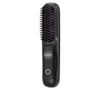 Giwnhvx Brosse Chauffante en Céramique Sans 3 Réglages de Température 160-200 °C Brosse Chauffante Écran LCD Peigne Chauffant Électrique pour Lisser