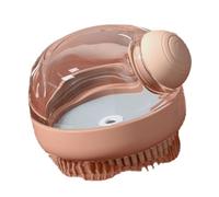Giwnhvx Brosse de Douche pour Chien, Toilettage pour Chien, Bain de Massage, Brosse de Nettoyage avec Distributeur de Shampoing pour Chiens et à Poils Longs, Rose