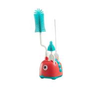 Giwnhvx Brosse de nettoyage en silicone pour biberon - Support de drainage spécial pour nouveau-né et bébé - Long manche - Kit de nettoyage pour tétons de rinçage B
