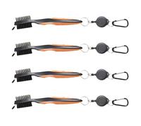 Giwnhvx Brosse de nettoyage pour club de golf, outil de nettoyage double face, brosse en acier nylon, accessoires d'outils de nettoyage orange