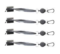Giwnhvx Brosse de nettoyage pour club de golf, outil de nettoyage double face, brosse en acier nylon, accessoires d'outils de nettoyage gris