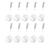 Giwnhvx Brosse pour casseroles chaudes, cuillères pour casseroles chaudes, en acier, cuillère pour écumoire à tricoter, cuillère pour passoire asiatique, louche perlée