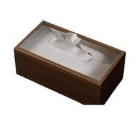 Giwnhvx Brown Box Vintage Wood Decor Porte-serviettes en bois Panier à serviettes en carton Boîte de rangement Plateau de rangement Style japonais