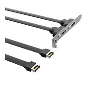 Giwnhvx Câble déflecteur USB 3.1 19 broches/type E vers type C avant C Châssis mère PCI Bit 10 Gbit/s Câble plat court A Facile à installer Facile à utiliser -50 cm