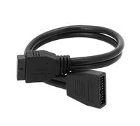 Giwnhvx Câble D'Extension USB3.0 de la Carte Mère Câble D'Extension à 20 Broches Câble D'Extension de la Carte Mère Châssis 19 Câbles USB 3.0 Câble D'Extension à Tête Droite Portable