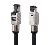 Giwnhvx Câble Ethernet Cat8 10 G 20 000 Kpbs haute vitesse SSTP UTP pour TV, ordinateurs portables, routeurs, câble RJ45, 2 m de long