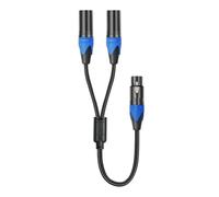 Giwnhvx Câble répartiteur XLR 50 cm 1 XLR femelle vers 2 XLR mâle XLR Y câble répartiteur microphone pour amplificateur mélangeur FMM