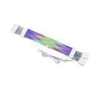 Giwnhvx Câbles d'alimentation ARGB 2 x 8 broches PCIE ARGB PSU câbles en silicone souple pliable pour PC de jeu