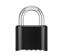 Giwnhvx Cadenas à combinaison à manille, grand cadenas d'extérieur résistant aux intempéries, design de mot de passe caché, serrure à combinaison réinitialisable courte