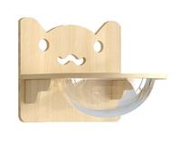 Giwnhvx Cadre d'escalade pour Chat, Capsule Spatiale Horizontale Murale, Cadre d'escalade pour Chat en Bois