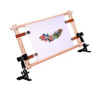 Giwnhvx Cadre Rotatif en Bois pour Point de Croix - avec Clip, Grand Support de Cerceau de Broderie Réglable, Adapté pour Les Travaux Manuels de Couture, Installation Facile, Facile à Utiliser