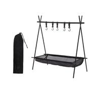 Giwnhvx Cadre + sac en maille pliable trépied de cintre de voyage pour articles divers 61 x 100 x 105 cm