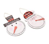 Giwnhvx Calendrier de L' en Bois avec Santa- en Deux Pièces, comme Indiqué. Calendrier en Bois Réutilisable pour Le Compte à Rebours de Noël.