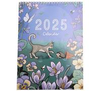 Giwnhvx Calendrier mural 2025 de la nature et de la faune ArtworkByAngie - Calendrier mural 2025 pour la maison et le bureau