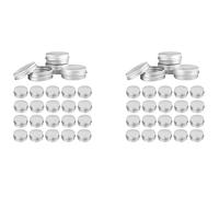 Giwnhvx Canettes de 96 pièces de 1 Oz Canettes en aluminium rondes en aluminium avec couvercle à une vis conteneurs avec couvercle une vis
