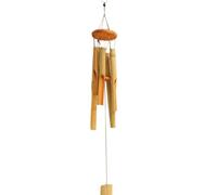 Giwnhvx Carillon éolien en bambou pour extérieur, jardin, cour, décoration de la maison, carillon éolien en bois de bambou léger