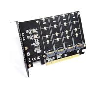 Giwnhvx Carte adaptateur convertisseur M.2 NVME vers PCIe X16 avec 4 ports pour extension NVME pour SSD 2230 2242 2260 2280