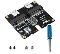 Giwnhvx Carte adaptateur NVMe/ USB3.1 Gen2 avec puce JMS581, vitesse de transfert 1000 Mo/S, extension DualBay 10 Gbps, puce JMS581