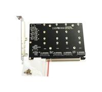 Giwnhvx Carte adaptateur PCIe 4.0 X16 pour disque dur 4 NVMe M.2 SSD Array Card Multifonctionnel Pratique VROC Slot Card Adapter Easy Install Easy to Use