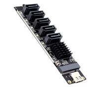 Giwnhvx Carte adaptateur type C vers 5 ports SATA3 6 Gbps USB10G carte adaptateur d'extension JM575+JMS580