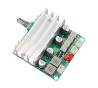 Giwnhvx Carte d'amplificateur de puissance audio numérique 2.1 canaux 2 x 50 W et 100 W 12 V-24 V Module d'amplificateur de cinéma maison avec basses et Treble