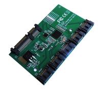 Giwnhvx Carte D'Extension 1 à 5 Ports SATA3.0 Carte Contrôleur Carte Mère Port Multiplicateur Riser Card HUB Adaptateur Installation Facile