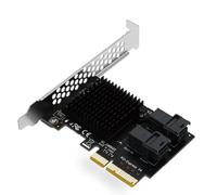 Giwnhvx Carte d'extension PCI-E vers SFF-8643 - Carte d'extension 2 ports PCI-EX4 vers U2 NVME - Adaptateur de disque dur double port